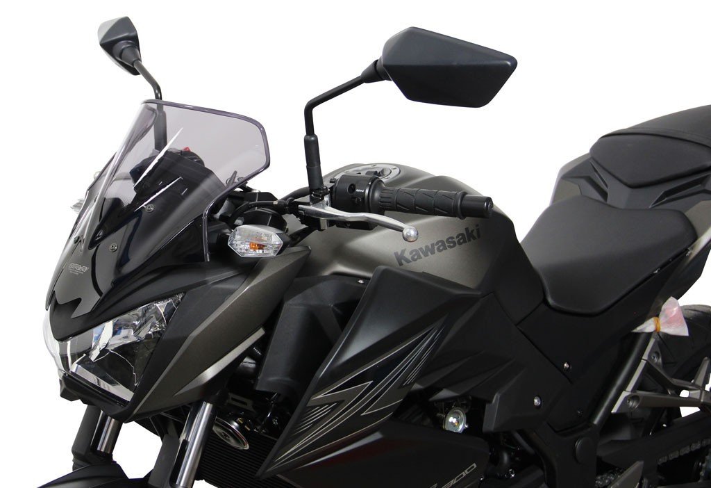 Лобове скло для мотоцикла MRA KAWASAKI Z 300 ER300A 2015-, форма R, затемнене