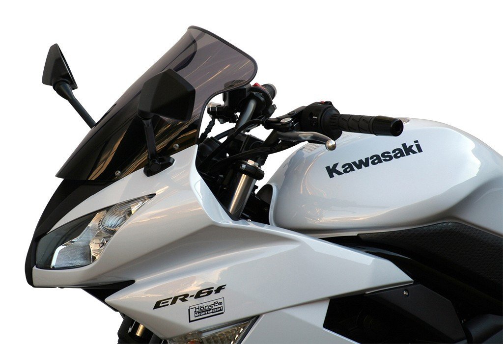 Лобове скло для мотоцикла MRA KAWASAKI ER 6 F EX 650 C 2009-2011, форма O, чорне