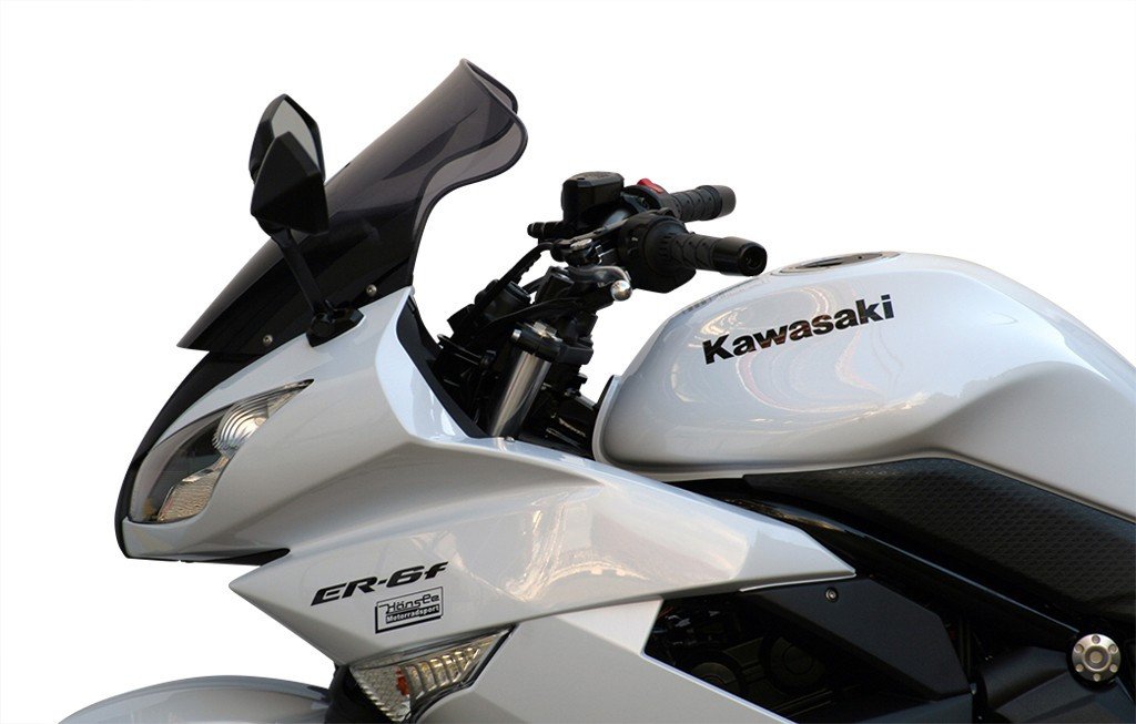 Лобове скло для мотоцикла MRA KAWASAKI ER 6 F EX 650 C 2009-2011, форма O, чорне