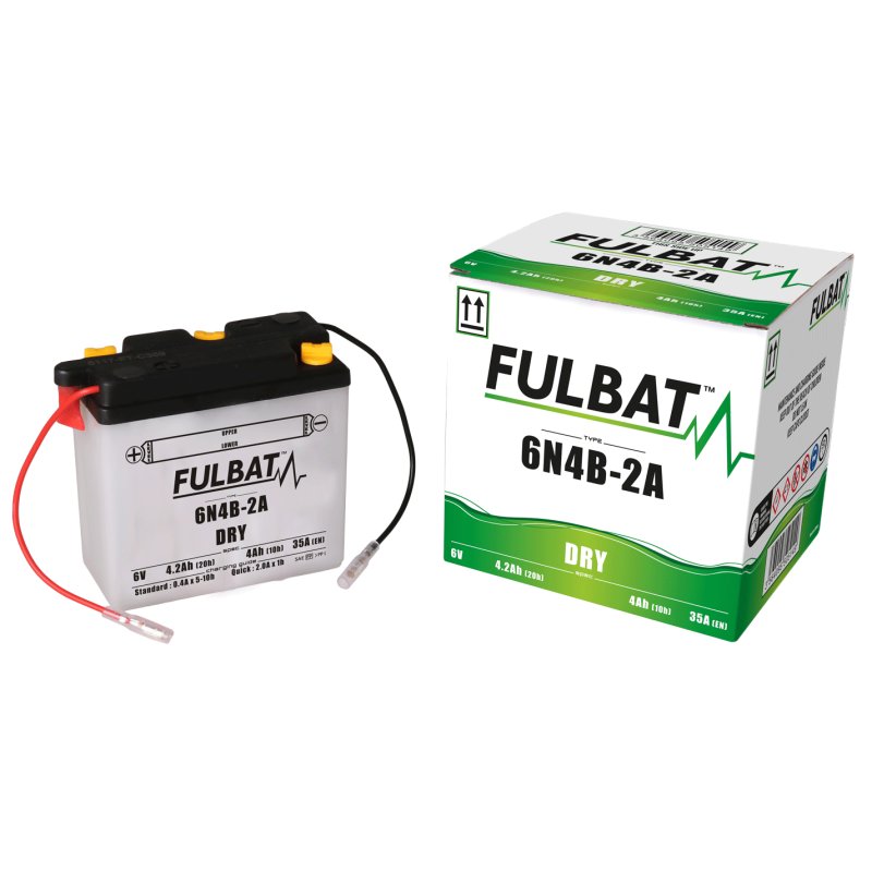 Акумулятор FULBAT FUL DRY - 6N4B-2A (сухий, обслуговується, кислота в комплекті)