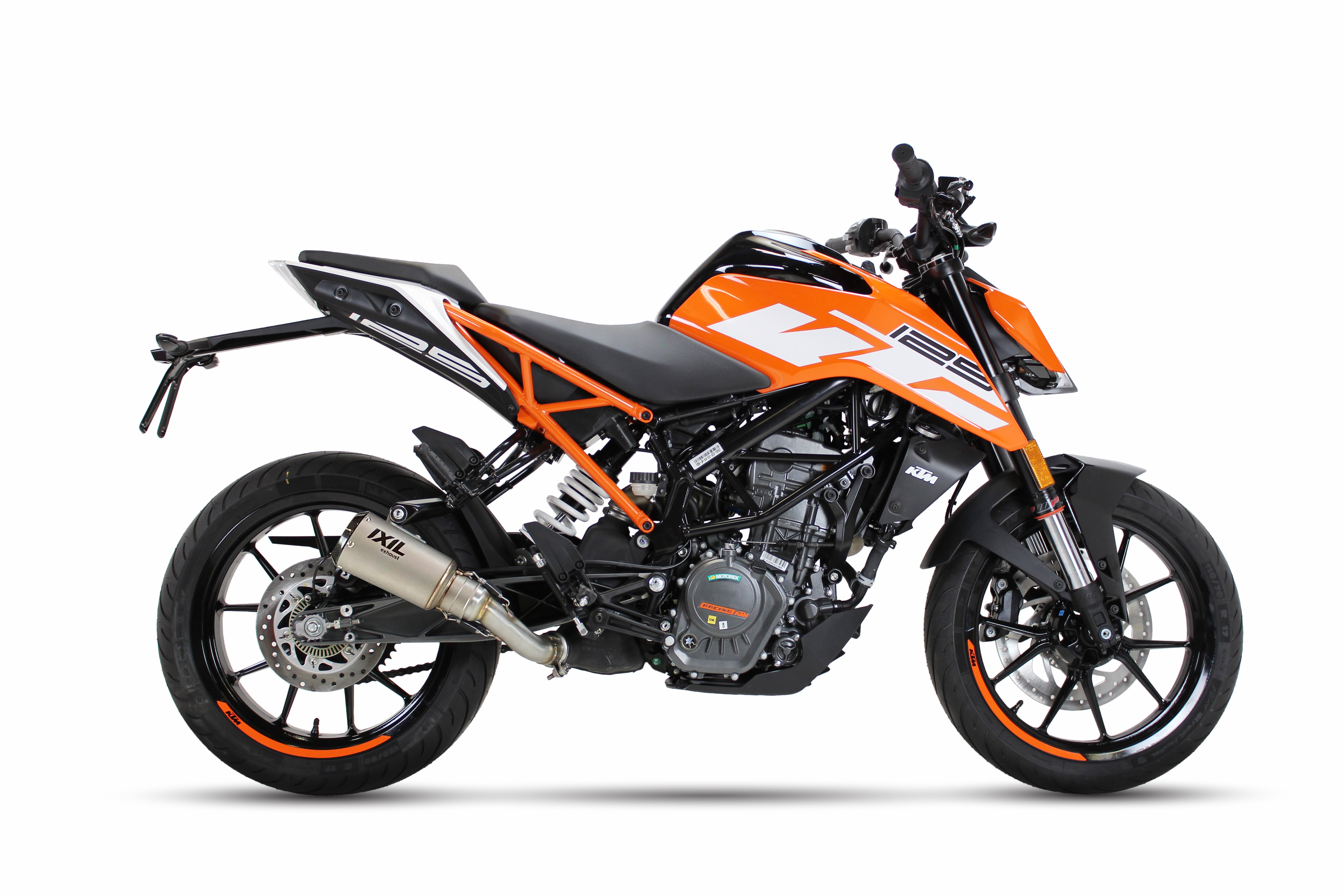 Вихлоп IXIL KTM DUKE - RC 390 17-20 (KTM IS DUKE - KTM IS RC) тип RC (вага: 800г, довжина: 230 мм, матеріал: Inox AISI304, колесо