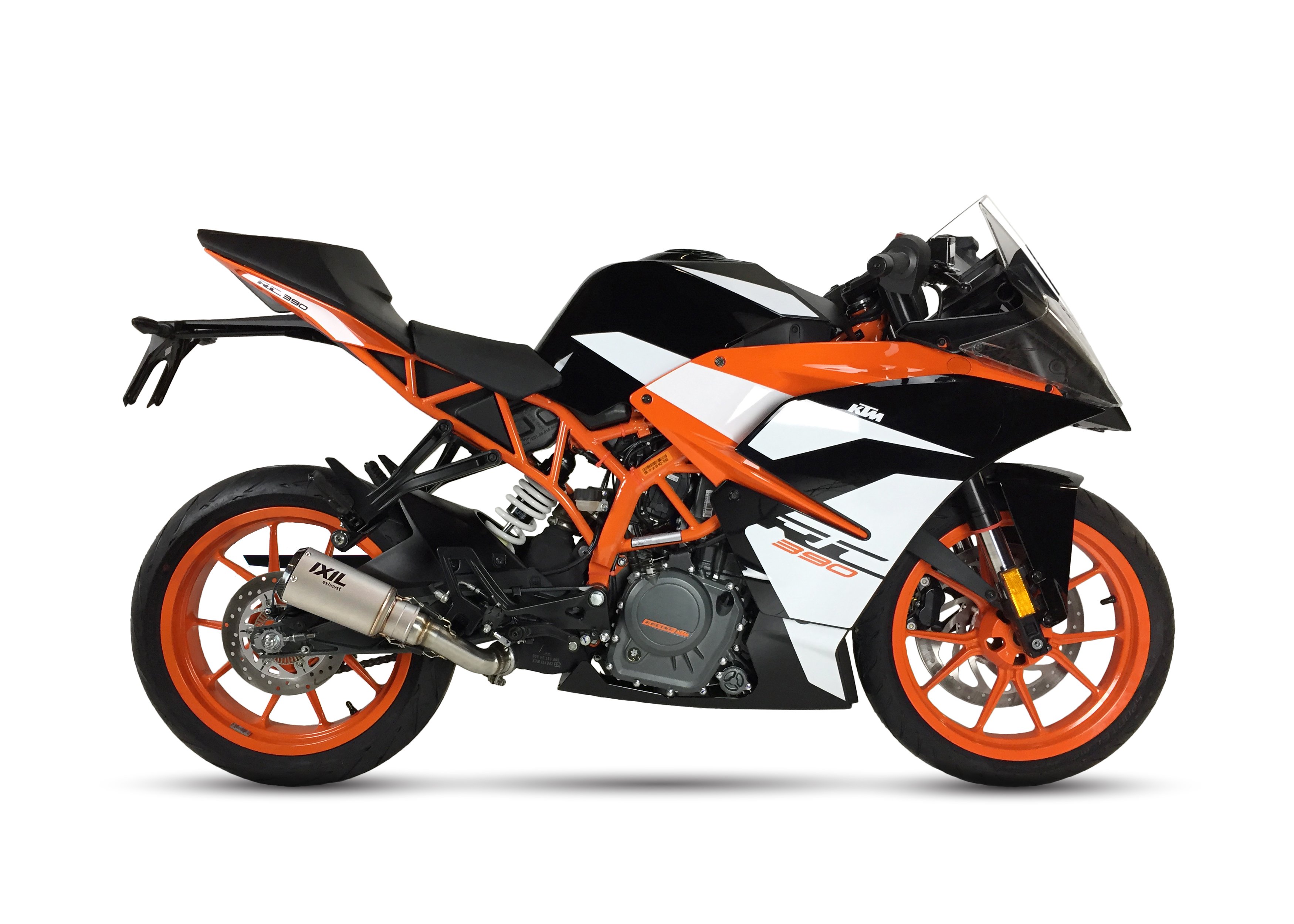 Вихлоп IXIL KTM DUKE - RC 390 17-20 (KTM IS DUKE - KTM IS RC) тип RC (вага: 800г, довжина: 230 мм, матеріал: Inox AISI304, колесо