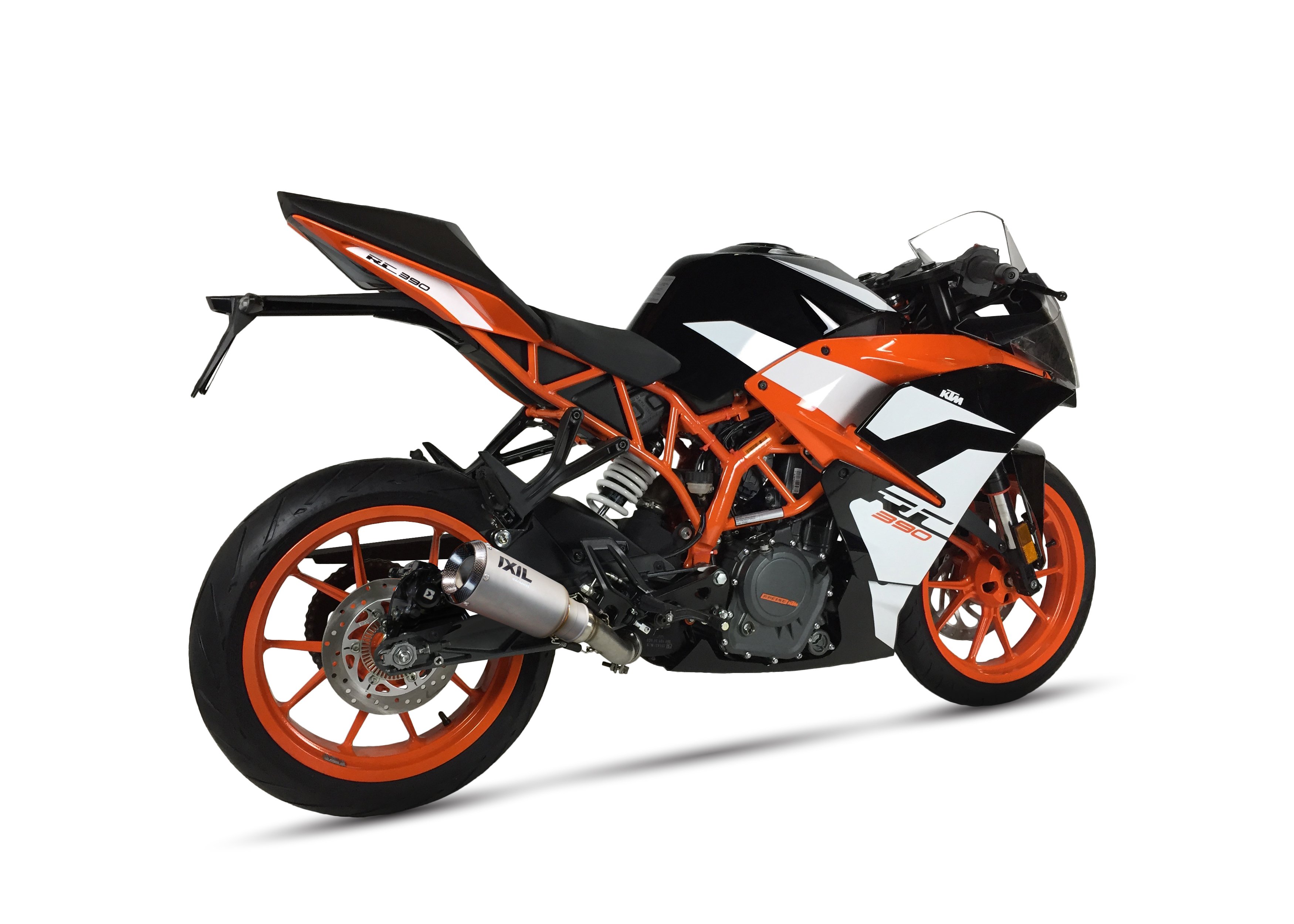 Вихлоп IXIL KTM DUKE - RC 390 17-20 (KTM IS DUKE - KTM IS RC) тип RC (вага: 800г, довжина: 230 мм, матеріал: Inox AISI304, колесо