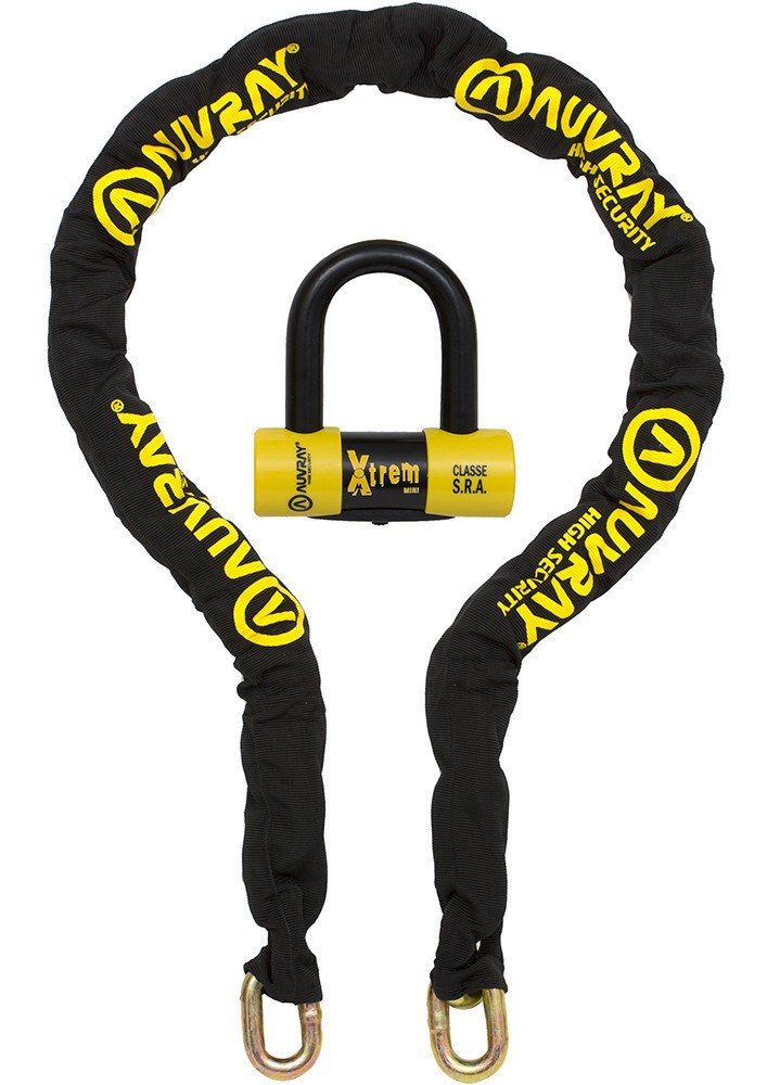 Комплект ланцюг з замком AUVRAY XTREM MINI – довжина 170 см, діаметр 13,5 мм (клас S.R.A.)