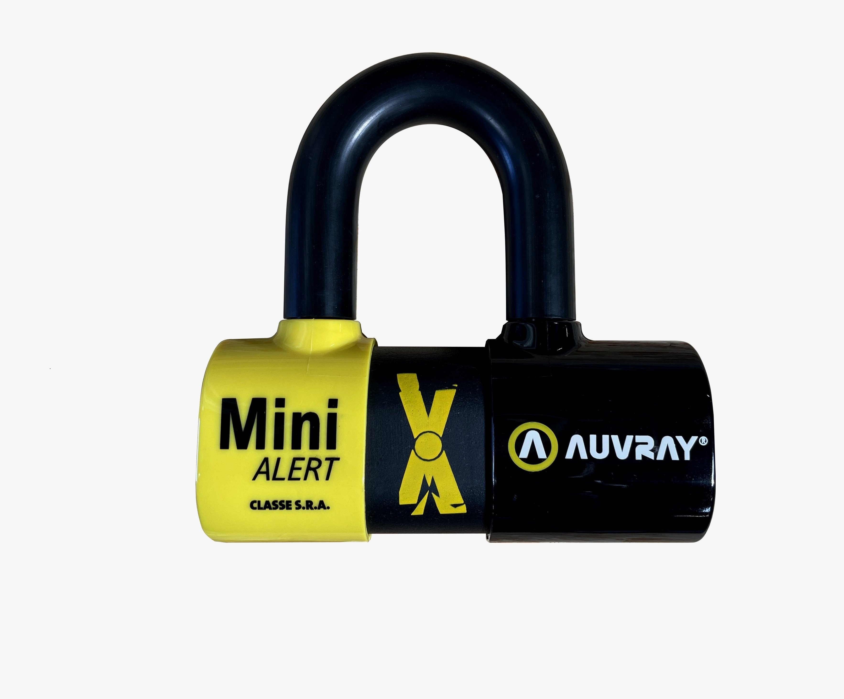 Замок AUVRAY XTREM MINI з сигналізацією та нагадувачем - діаметр болта 16 мм, 131 мм x 136 мм (клас S.R.A. та ART)