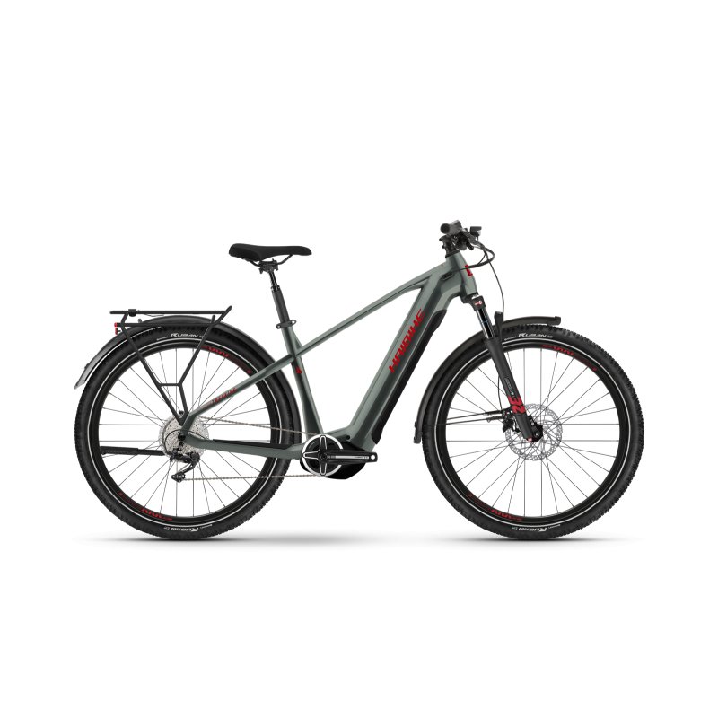 Електровелосипед e-bike HAIBIKE TREKKING 5 - HIGH olive/red