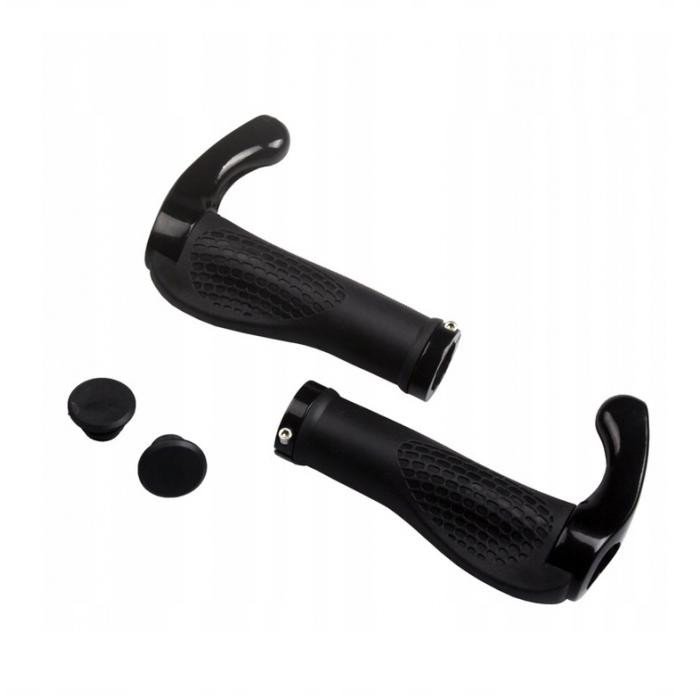 Велосипедні грипси MTB з рогами ROXAR ергономічні чорний