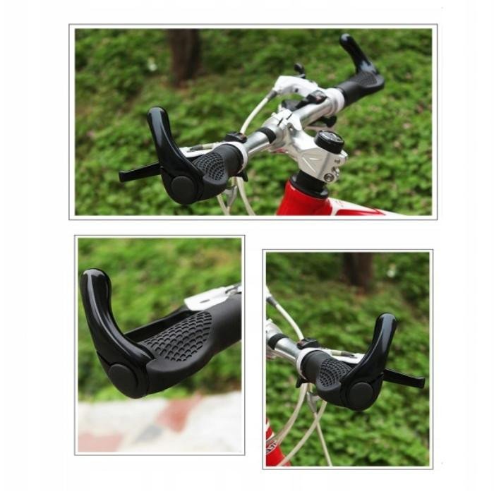 Велосипедні грипси MTB з рогами ROXAR ергономічні чорний