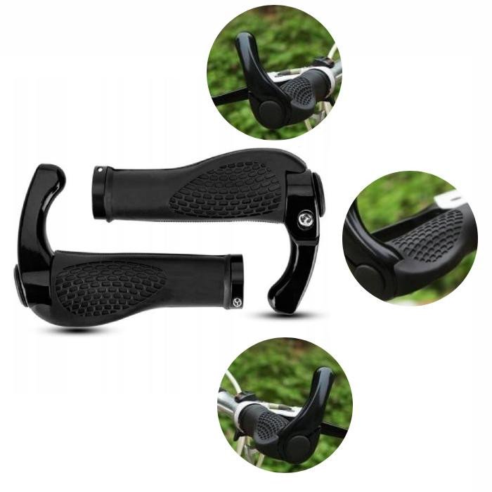 Велосипедні грипси MTB з рогами ROXAR ергономічні чорний