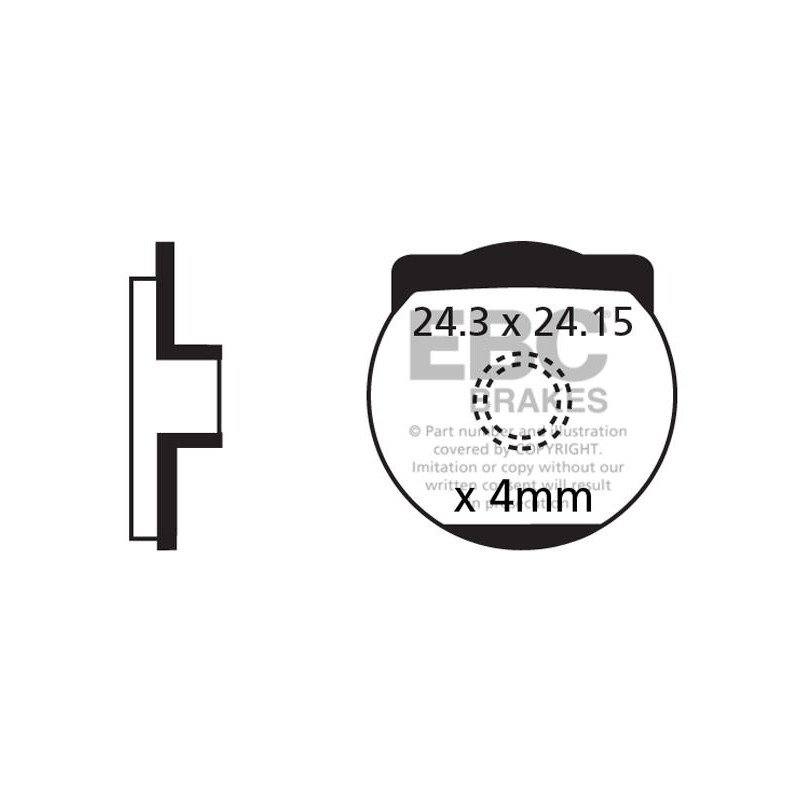 CFA316R - Велосипедні гальмівні колодки (органічні спортивні) EBC Brakes