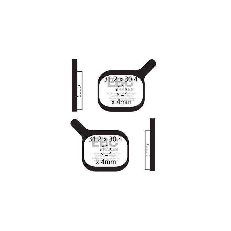 CFA284A - Органічні велосипедні гальмівні колодки EBC Brakes