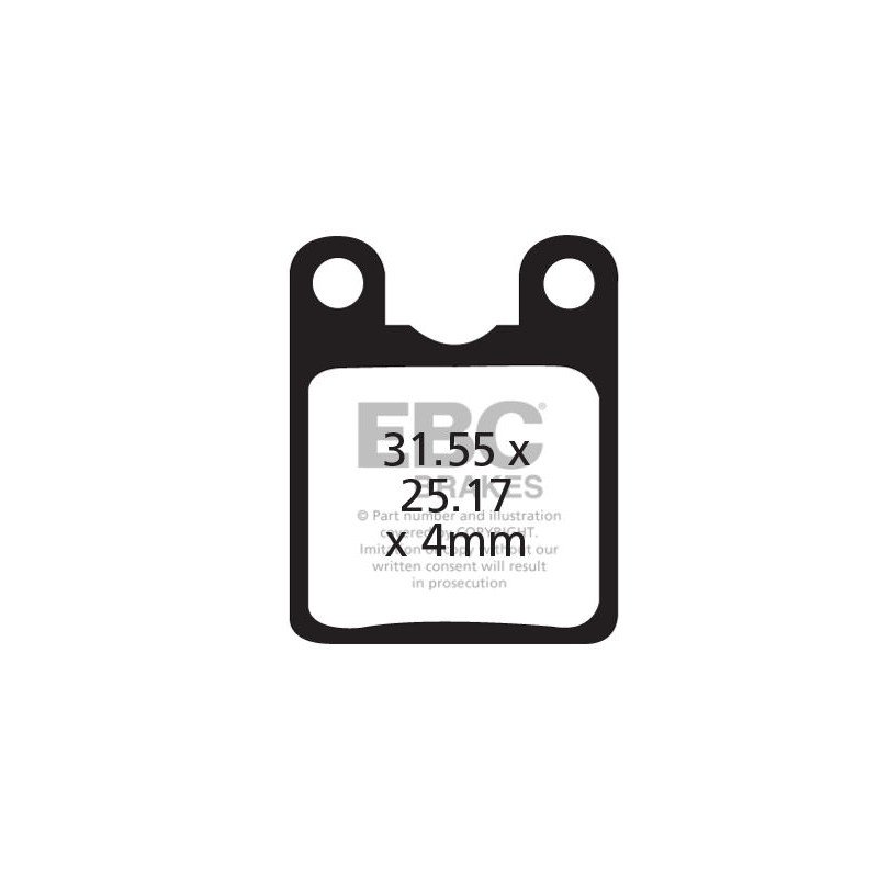 CFA333HH - Велосипедні гальмівні колодки (спечені) EBC Brakes
