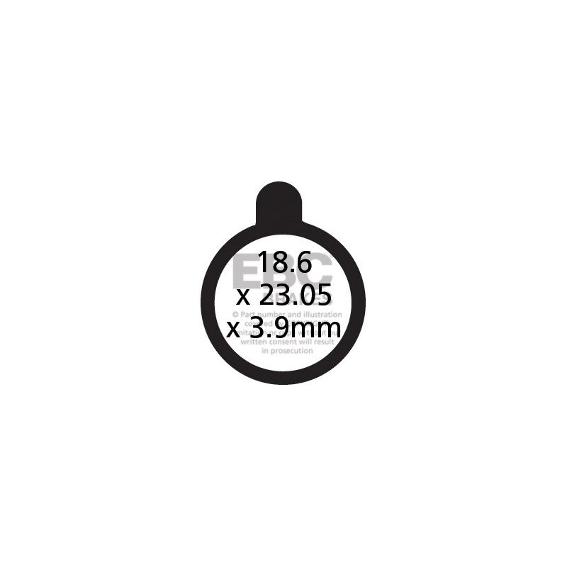 CFA653 - Велосипедні гальмівні колодки (органічні) EBC Brakes