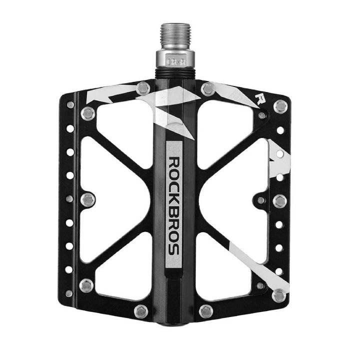 Алюмінієві велосипедні педалі з шипами чорні Rockbros (2017-12ABK)