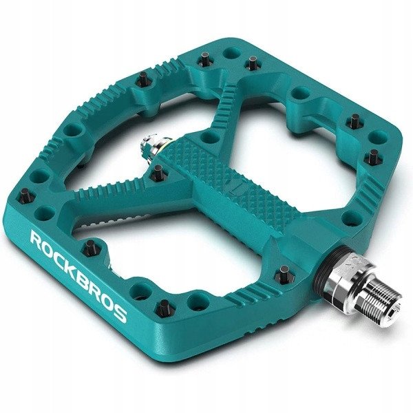 Велосипедні педалі з нейлону з шипами сині Rockbros 2021-12ABL