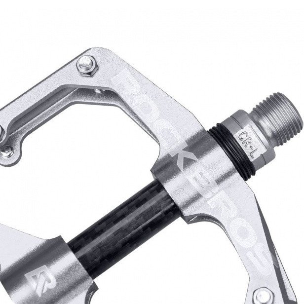 Алюмінієві велосипедні педалі з шипами сріблясті Rockbros 2017-12ES