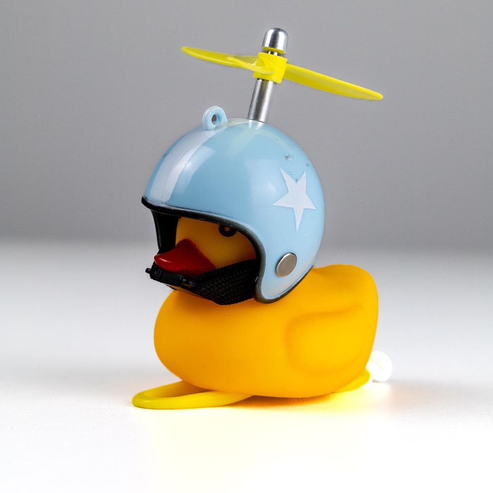 Велосипедний дзвінок, лампа-качка з синім шоломом ROXAR