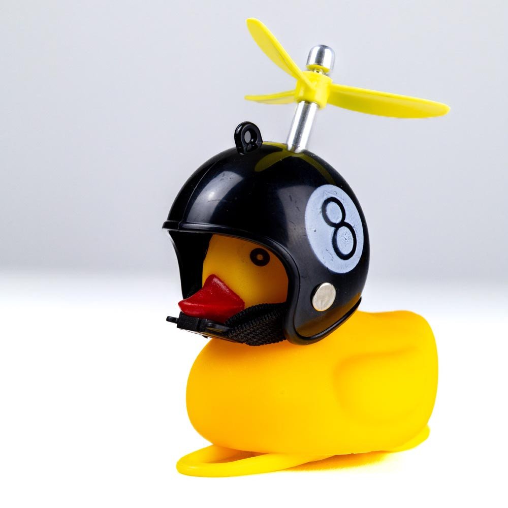 Велосипедний дзвінок, лампа качка чорний шолом ROXAR