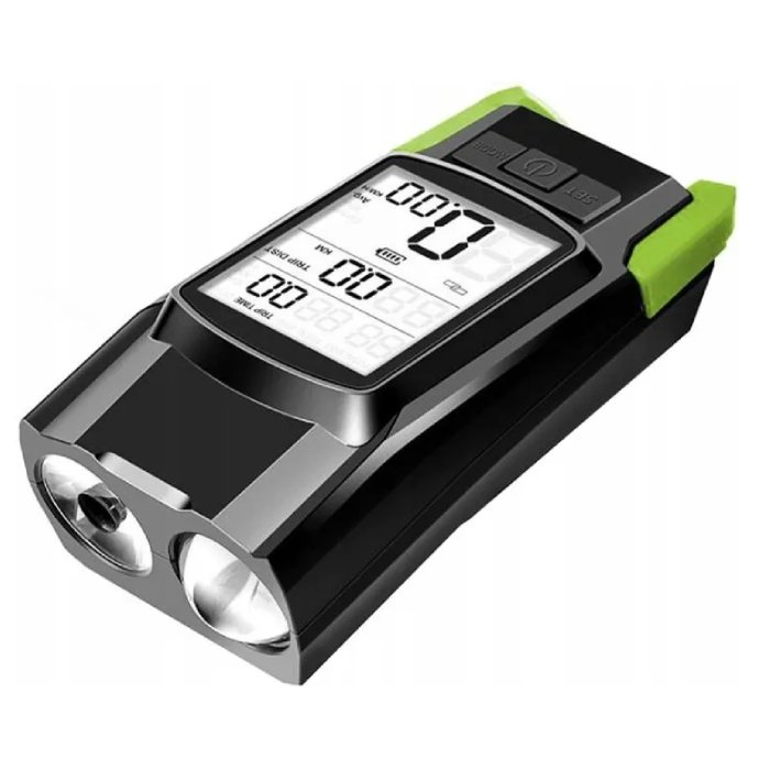 Передня велосипедна лампа з лічильником і клаксоном 3 в 1 ROXAR