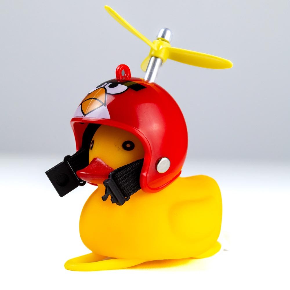 Велосипедний дзвінок, лампа качка червоний шолом ROXAR