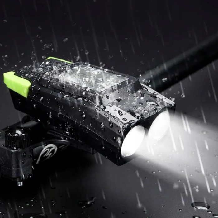 Передня велосипедна лампа з лічильником і клаксоном 3 в 1 ROXAR