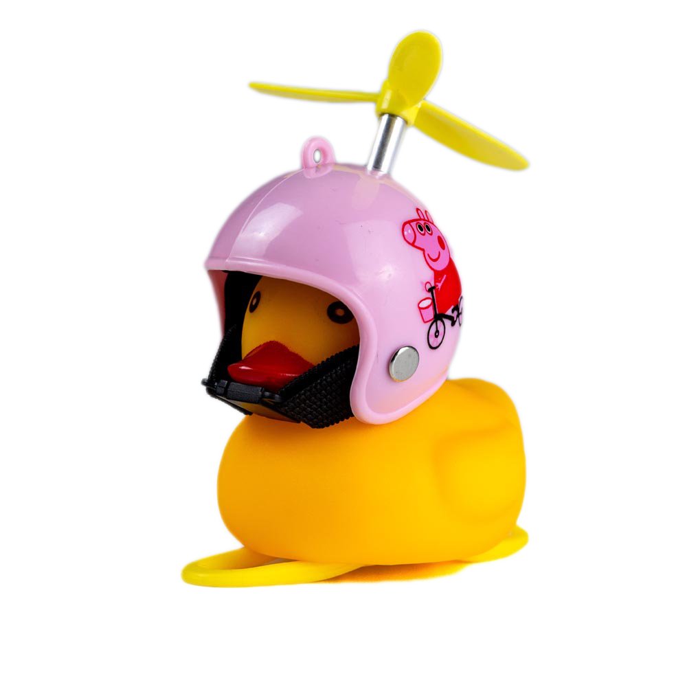 Велосипедний дзвінок, лампа качка рожевий шолом ROXAR