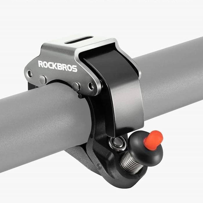 Велосипедний дзвінок ROCKBROS алюмінієвий потужний на кермо 34210011001100dB сірий