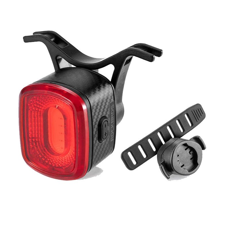 Задня велосипедна лампа Rockbros Q2S LED USB IPX6 зі стоп-сигналом на підсідельний штир або сідло