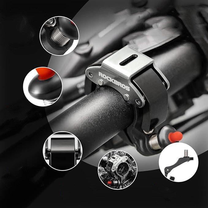 Велосипедний дзвінок ROCKBROS алюмінієвий потужний на кермо 34210011001100dB сірий