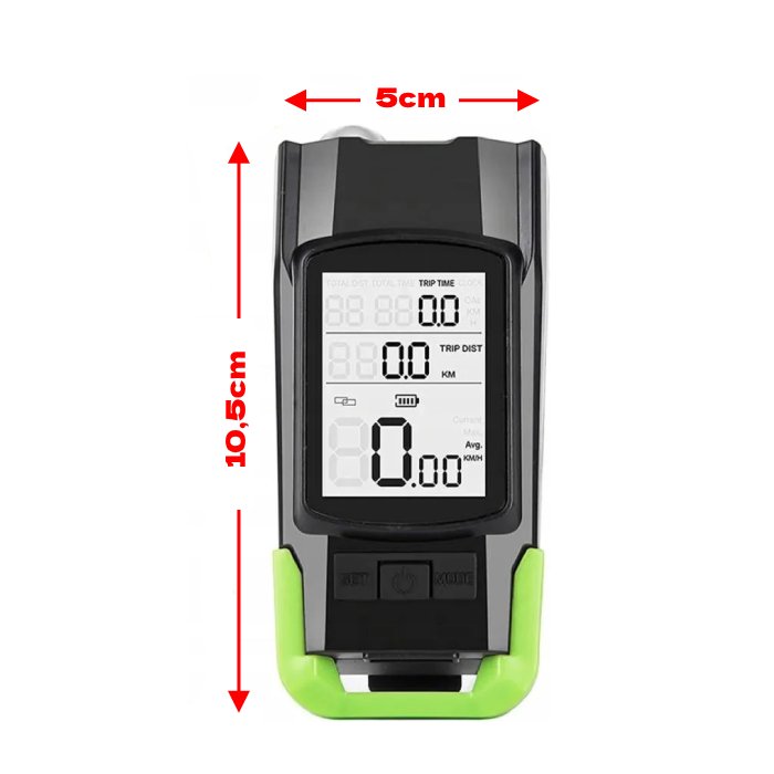 Передня велосипедна лампа з лічильником і гучномовцем 3 в 1 ROXAR