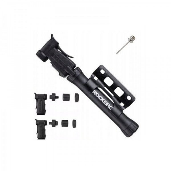 Двосторонній велосипедний насос ROCKBROS TM-1701P чорний