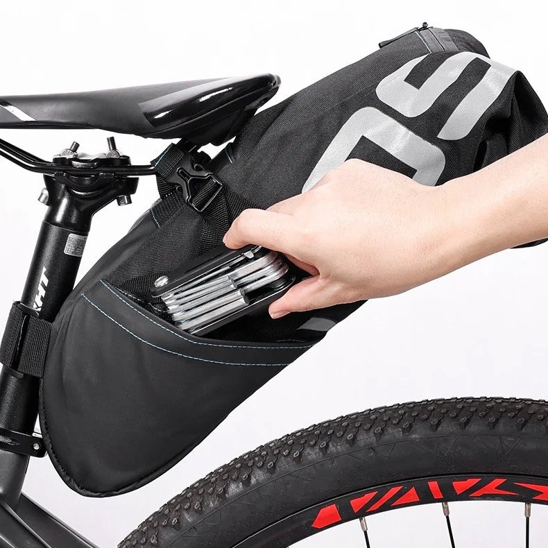 Велосипедна сумка ROSWHEEL 10L, що кріпиться до підсідельного штиря ROXAR, водонепроникна