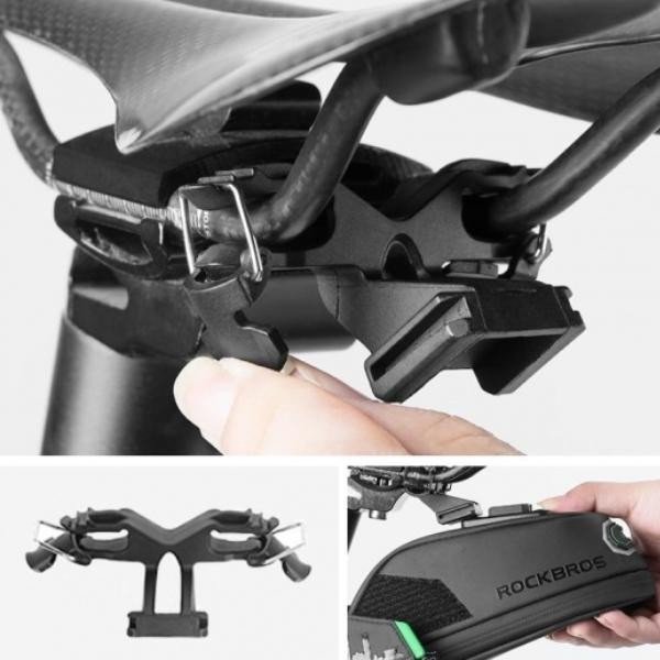 Велосипедна підсідельна сумка на кліпсі велика ROCKBROS RB.BAG005 1,5 л