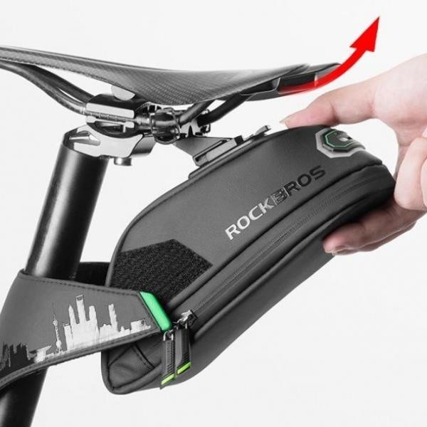 Велосипедна підсідельна сумка на кліпсі велика ROCKBROS RB.BAG005 1,5 л