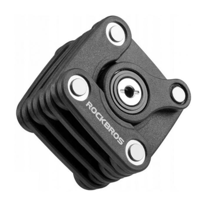 Складаний велосипедний замок ROCKBROS (WD795) чорний, загартована сталь