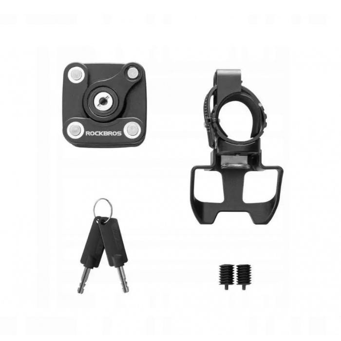 Складаний велосипедний замок ROCKBROS (WD795) чорний, загартована сталь