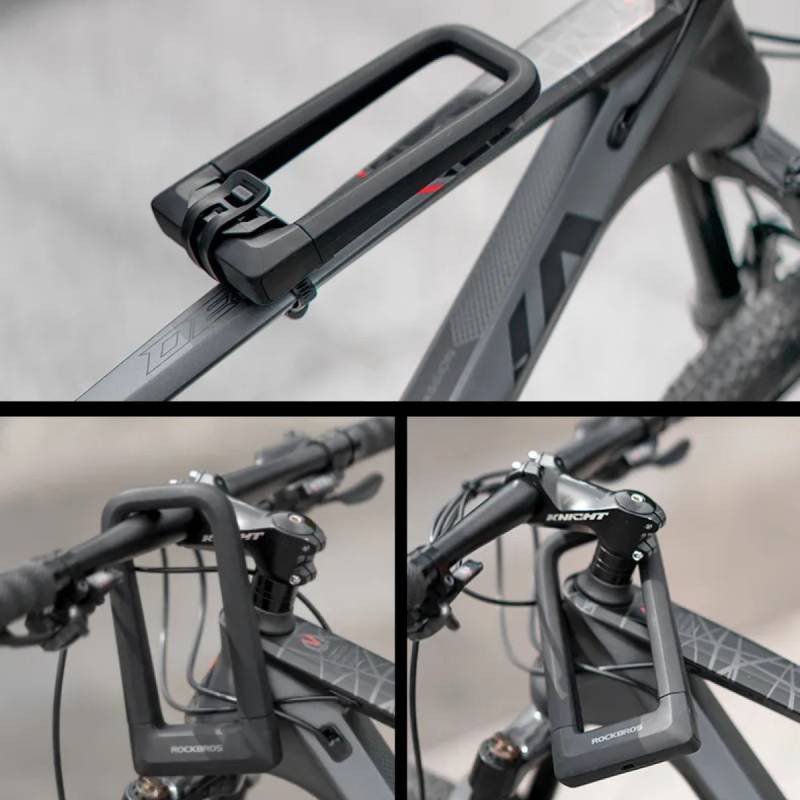 Велосипедний замок, велосипедне кріплення на ключ, U-LOCK ROCKBROS (RKS626-BK) чорний