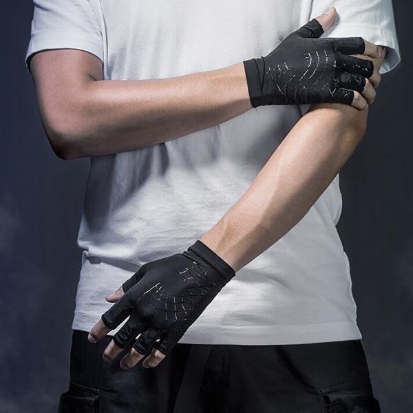 Велосипедні / спортивні рукавички ROCKBROS (S202-GR) еластичні, ефект другої шкіри, сірі