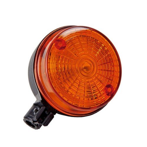 Задній круглий покажчик повороту SIMSON, MZ ETZ, помаранчевий, чорний корпус (гомологація E)