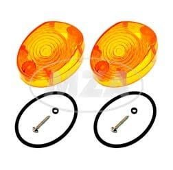 Комплект плафонів покажчика повороту SIMSON KR51 помаранчевий /MZA/