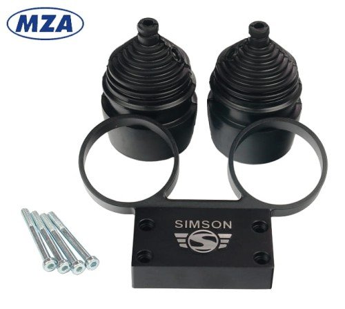 Кріплення приладів SIMSON S51 алюмінієве комплект чорне + гумки + гвинти