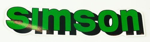 Наклейка SIMSON на бак зелена