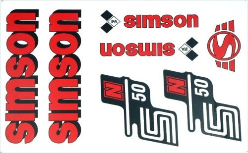 Наклейка SIMSON S50 N червона комплект