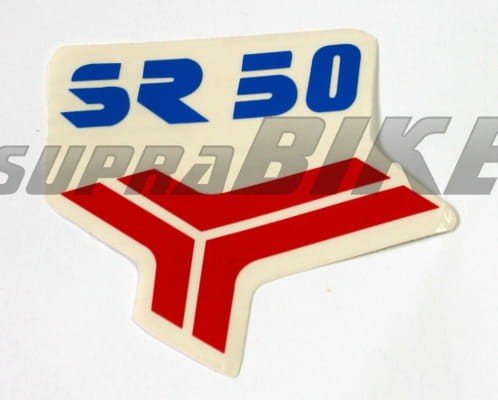 Наклейка SIMSON на захист коліна SR50 червоно-синя