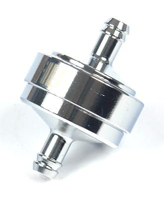 Круглий паливний фільтр FILU алюмінієвий хром