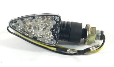 Міні-поворотник конус білий LED-15 карбон