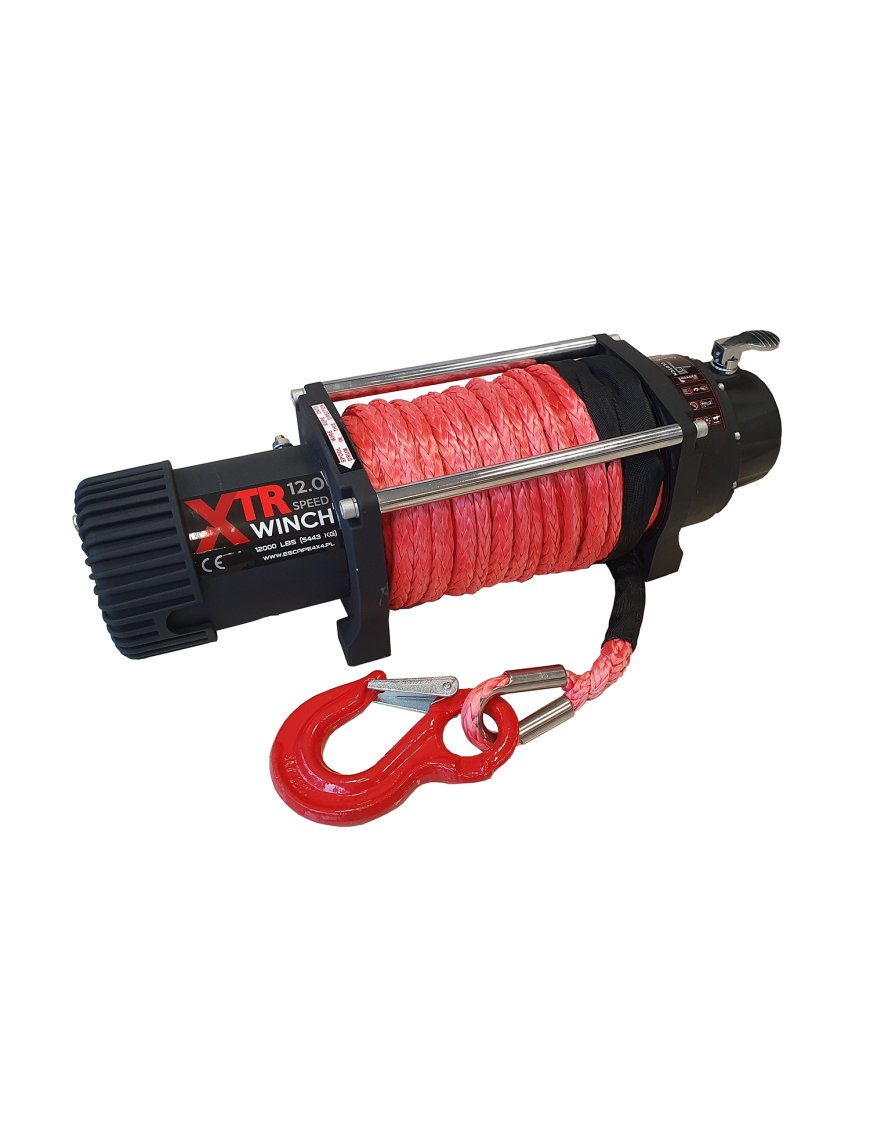 24V 25м Синтетичний Витягуватель XTR 12000 bs ШВИДКІСТЬ 5443кг з синтетичним тросом