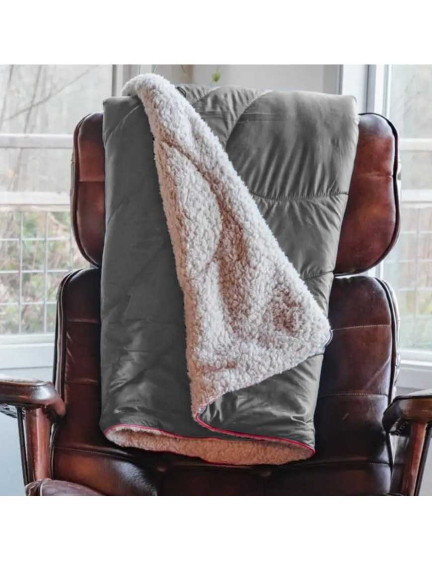 М'який кемпінговий плед OFFLANDER сірий 200 x 140