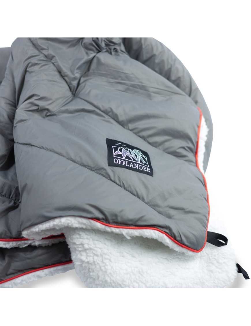 М'який кемпінговий плед OFFLANDER сірий 200 x 140