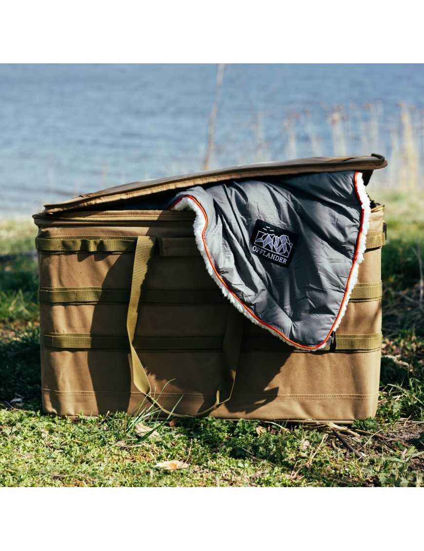 М'який кемпінговий плед OFFLANDER сірий 200 x 140